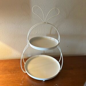 Bunny ears white double tray
